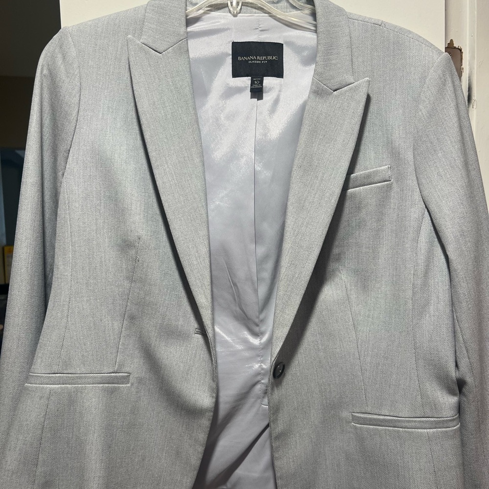 Banana Republic classic fit Gray women’s blazer 10P - Picture 3 of 5
